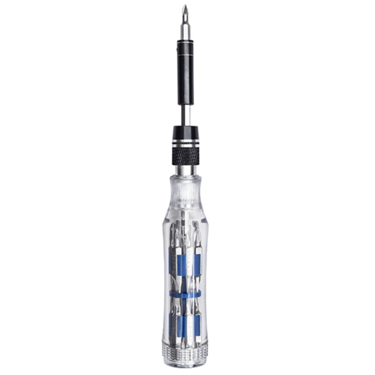 

MIJOY 28 in 1 Mini Precision Screwdriver 4 Gears Retractable Transparent Screw Screwdriver Repair Tool