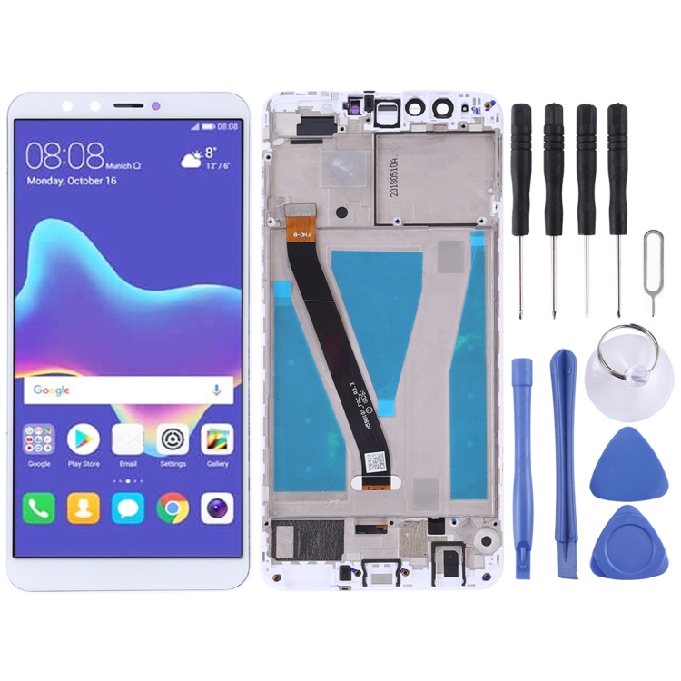 

LCD Screen and Digitizer Full Assembly with Frame for Huawei Enjoy 8 Plus(White)