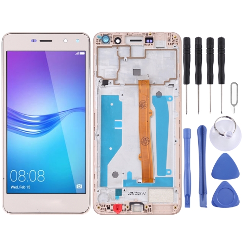 

LCD Screen and Digitizer Full Assembly with Frame for Huawei Y5 (2017)(Gold)