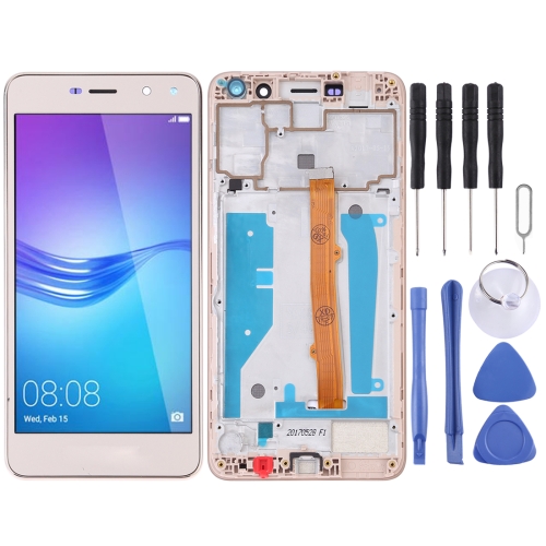 

LCD Screen and Digitizer Full Assembly with Frame for Huawei Y5 (2017)(Gold)