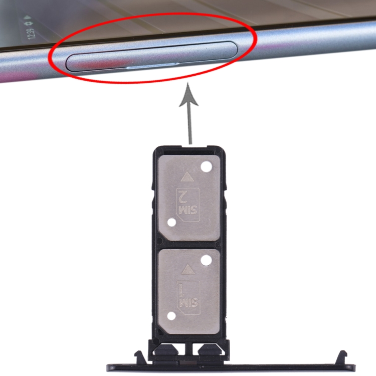

SIM Card Tray + SIM Card Tray for Sony Xperia 10 Plus (Black)