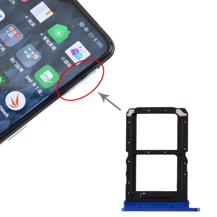 

SIM Card Tray + SIM Card Tray for Realme X2 Pro(Blue)