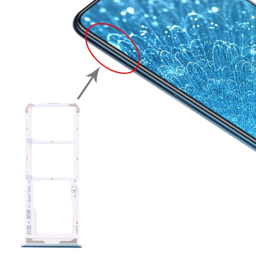 

SIM Card Tray + SIM Card Tray + Micro SD Card Tray for Vivo Y7s(Blue)