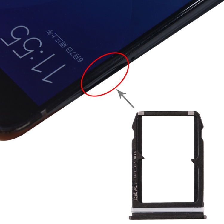 

SIM Card Tray + SIM Card Tray for Xiaomi Mi 6(Black)