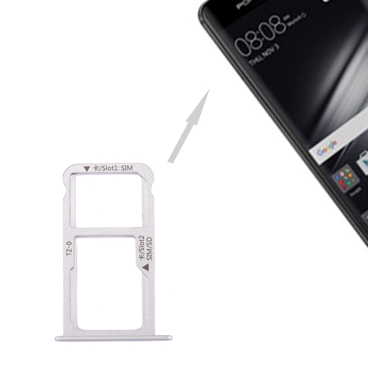 

For Huawei Mate 9 SIM Card Tray & SIM / Micro SD Card Tray(Silver)