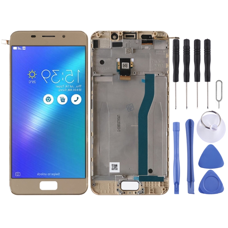 

LCD Screen and Digitizer Full Assembly with Frame for Asus Zenfone 3S Max ZC521TL X00GD (Gold)
