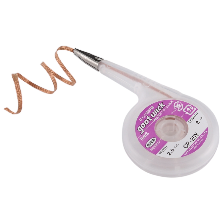 

2.0mm Soldering wick Desoldering Braid Solder Wire Suction-line, Length: 2m