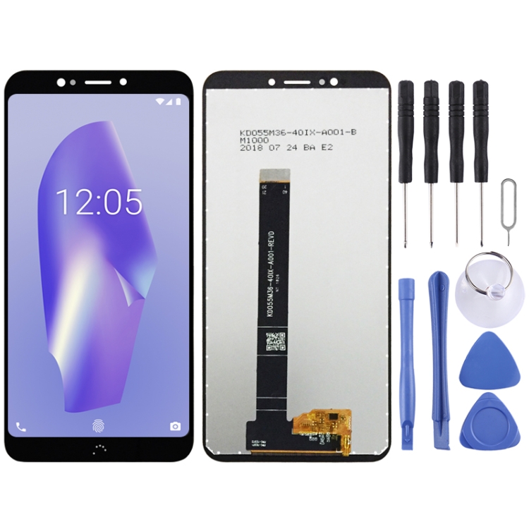 Black LCD Screen Mobile Phone and Digitizer Full Assembly for BQ Aquaris C Color : Black
