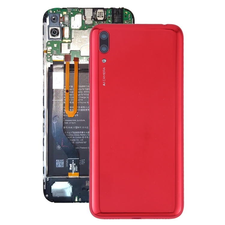 

Original Battery Back Cover with Camera Lens & Side Keys for Huawei Y7 Pro (2019)(Red)