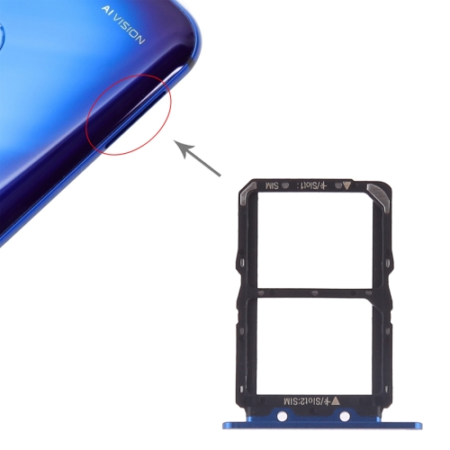 

SIM Card Tray + SIM Card Tray for Huawei Honor View 20 (Honor V20) (Blue)
