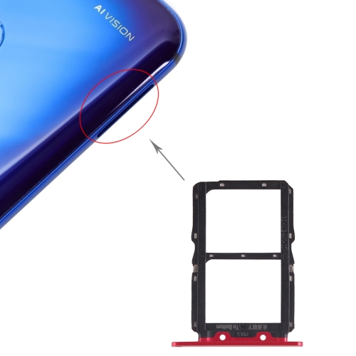 

SIM Card Tray + SIM Card Tray for Huawei Honor View 20 (Honor V20) (Red)