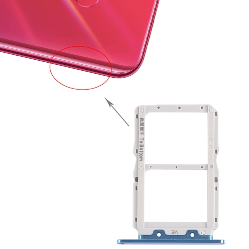 

SIM Card Tray + SIM Card Tray for Huawei Nova 4 (Blue)