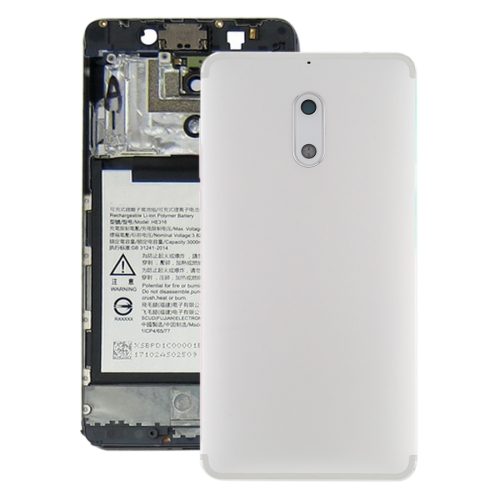 

Battery Back Cover with Camera Lens & Side Keys for Nokia 6 TA-1000 TA-1003 TA-1021 TA-1025 TA-1033 TA-1039(White)