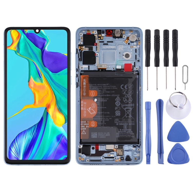 

LCD Screen and Digitizer Full Assembly with Frame for Huawei P30(Breathing Crystal)
