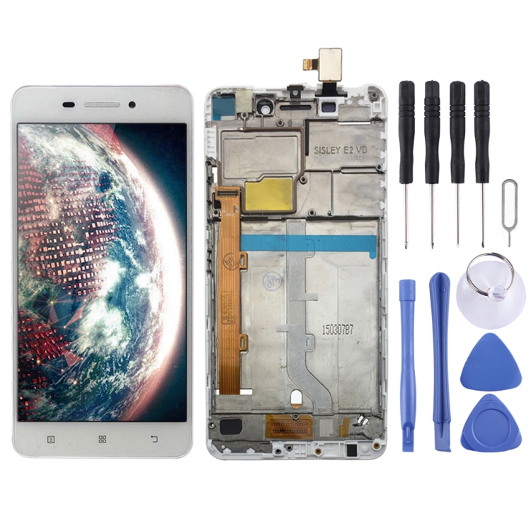 

LCD Screen and Digitizer Full Assembly with Frame for Lenovo S60 S60W S60T S60A(White)