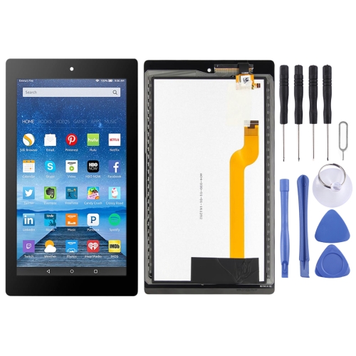 

LCD Screen and Digitizer Full Assembly for Amazon Kindle Fire 7th HD 7 2017 HD7 SR043KL (Black)