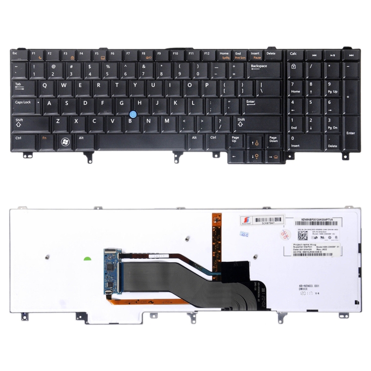 

US Version Keyboard with Keyboard Backlight for Dell Latitude E6520 E6530 E6540