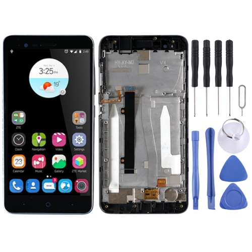 

LCD Screen and Digitizer Full Assembly with Frame for ZTE Blade A510 BA510 BA510C (Black)