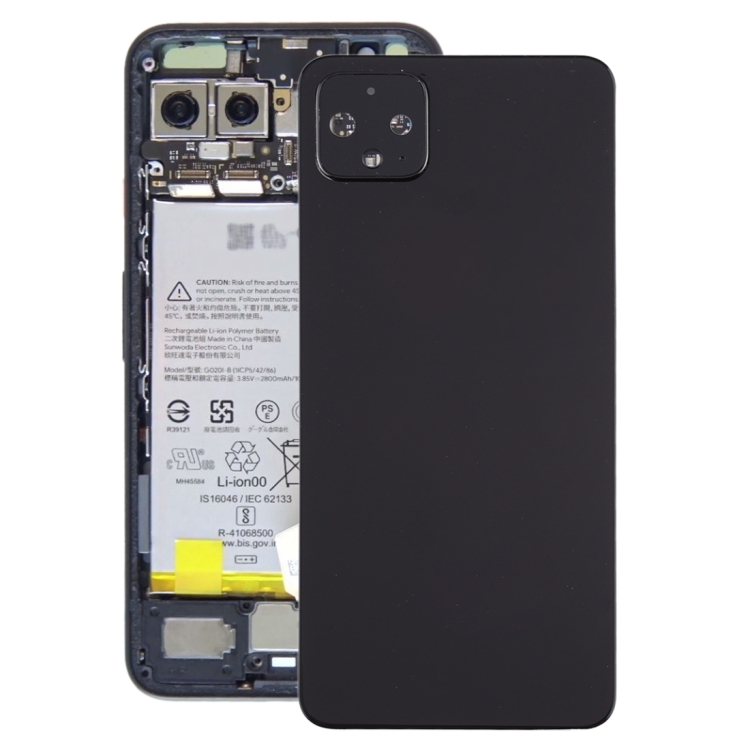 

Battery Back Cover with Camera Lens Cover for Google Pixel 4XL(Black)