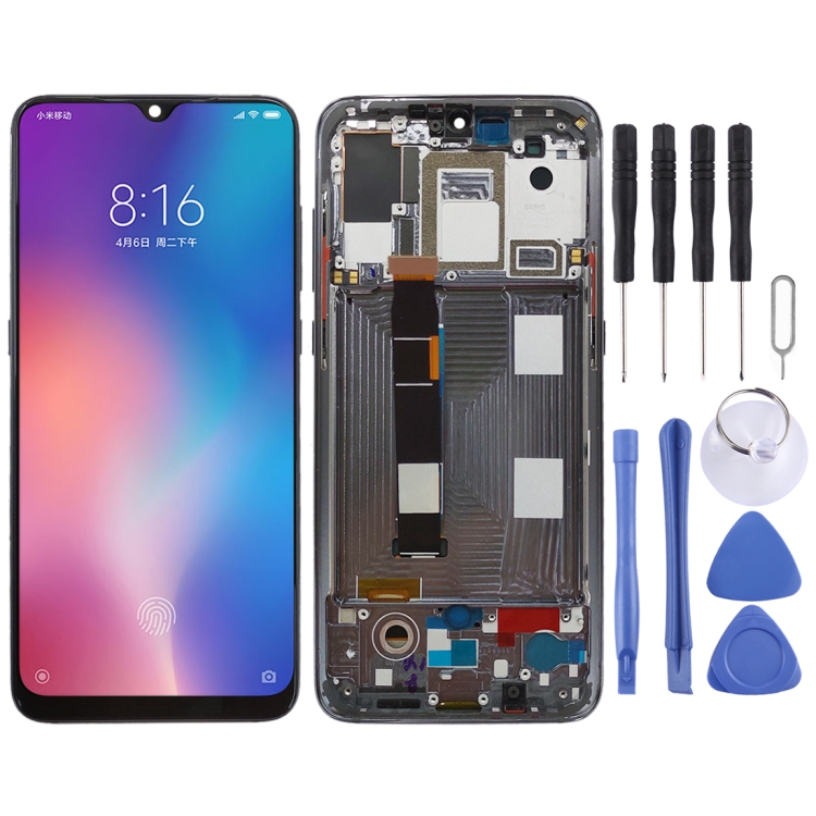 

Original AMOLED Material LCD Screen and Digitizer Full Assembly with Frame for Xiaomi Mi 9 (Black)