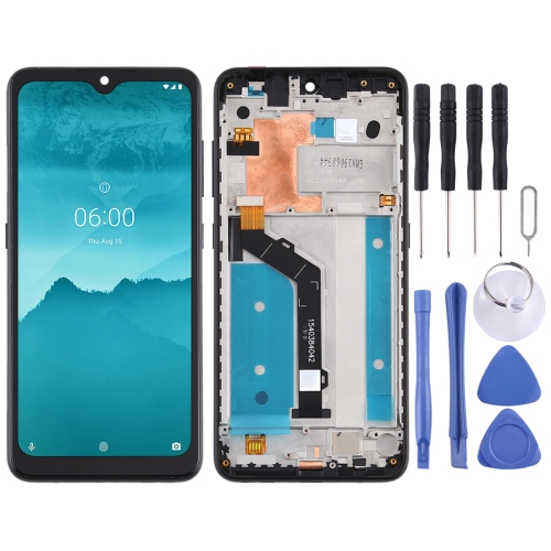

LCD Screen and Digitizer Full Assembly with Frame for Nokia 6.2 TA-1198 TA-1200 TA-1187 TA-1201(Black)