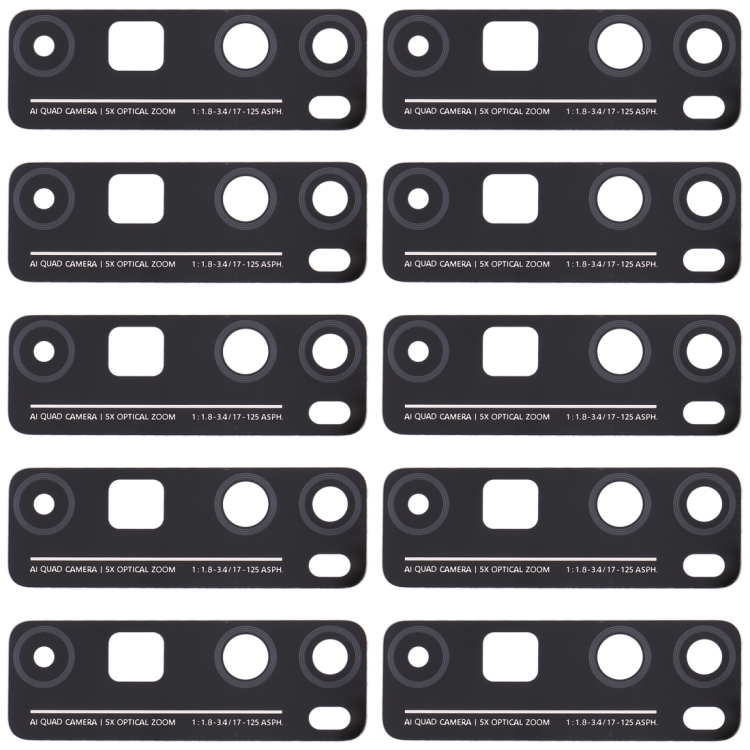 

10 PCS Back Camera Lens for Huawei Nova 7 Pro 5G (Black)