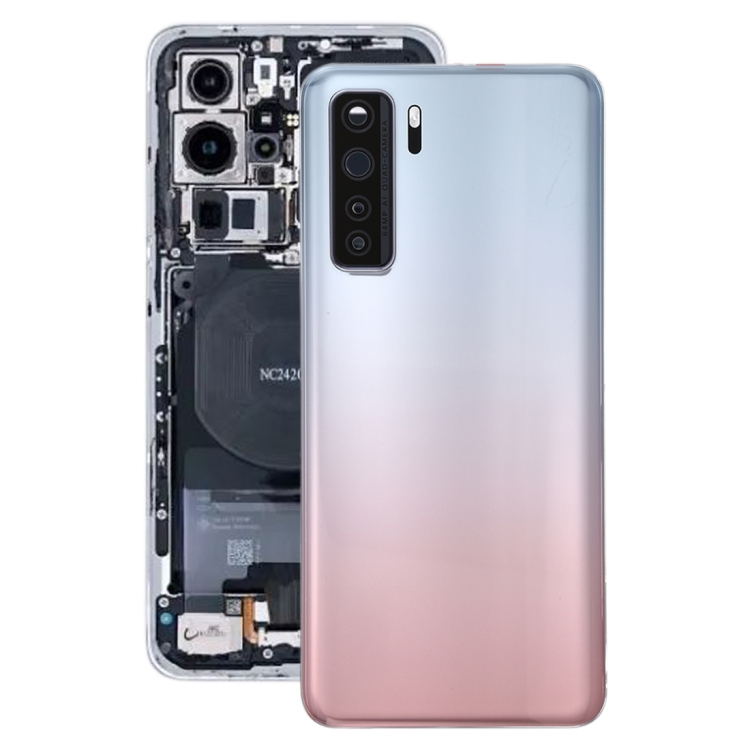 

Original Battery Back Cover with Camera Lens Cover for Huawei P40 Lite 5G / Nova 7 SE(Silver)