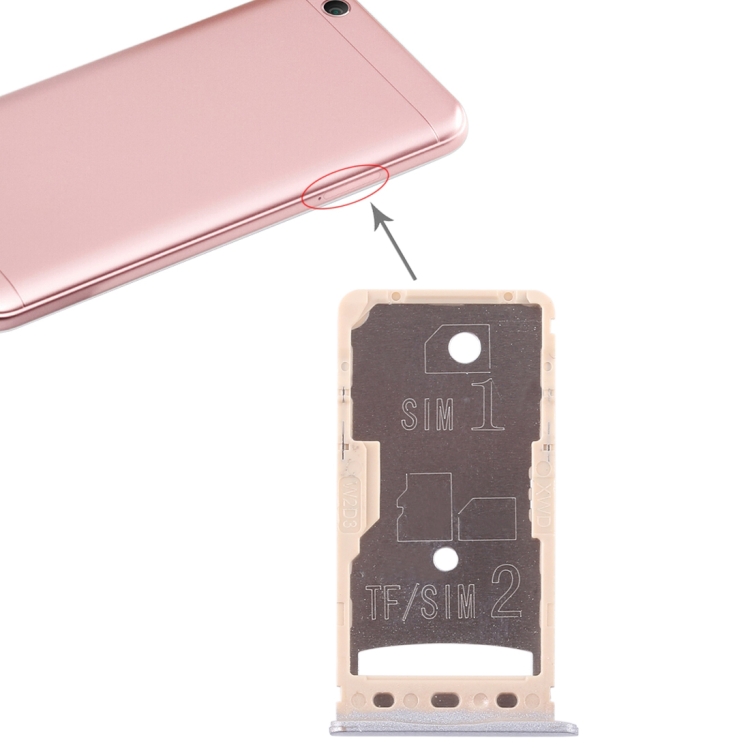 

2 SIM Card Tray / Micro SD Card Tray for Xiaomi Redmi 5A(Grey)