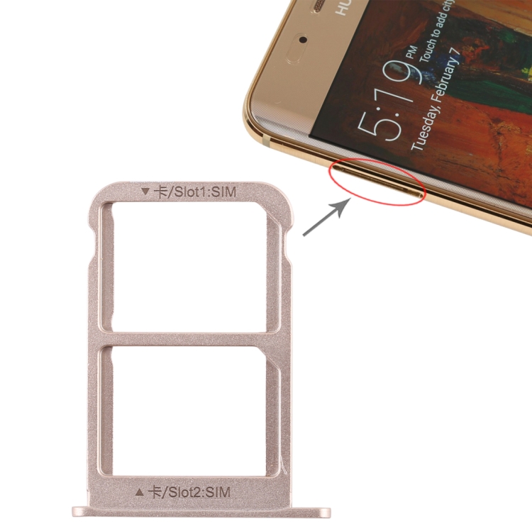 

SIM Card Tray + SIM Card Tray for Huawei Mate 9 Pro(Gold)