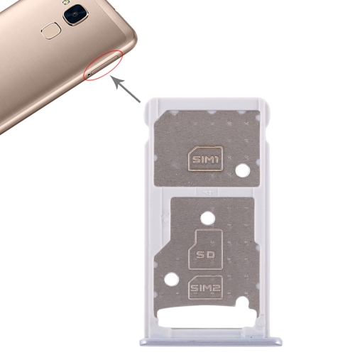 

SIM Card Tray + SIM Card Tray / Micro SD Card Tray for Huawei Honor 5c (Silver)