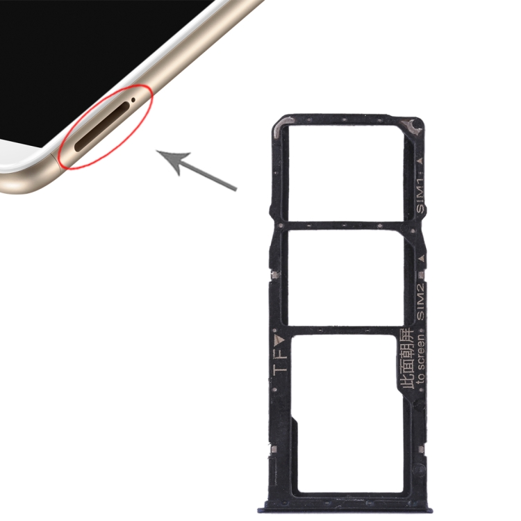 

2 SIM Card Tray + Micro SD Card Tray for Huawei Enjoy 8 Plus(Blue)