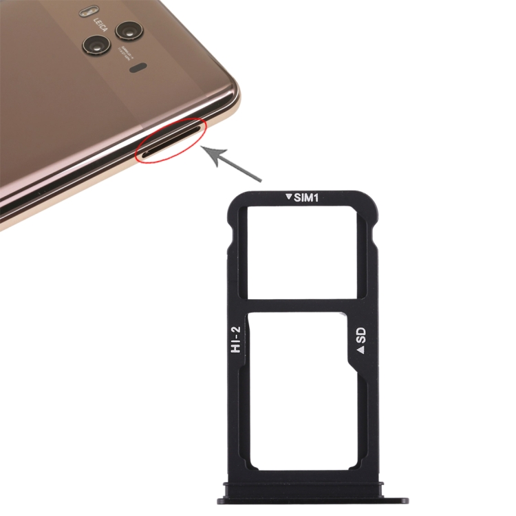

SIM Card Tray + SIM Card Tray / Micro SD Card for Huawei Mate 10 (Black)