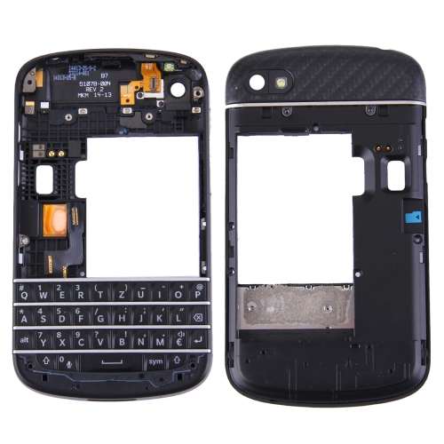 

3 in 1 for BlackBerry Q10 (Keyboard + Middle Frame Bezel + Back Plate Housing Camera Lens Panel) Full Assembly Housing Cover