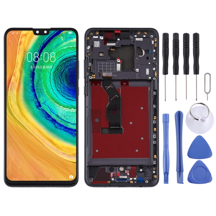 

LCD Screen and Digitizer Full Assembly with Frame for Huawei Mate 30(Black)