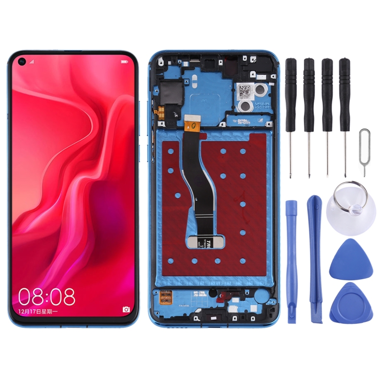 

LCD Screen and Digitizer Full Assembly with Frame for Huawei Nova 4 (Blue)