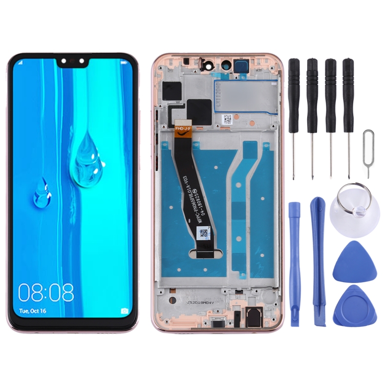 

LCD Screen and Digitizer Full Assembly with Frame for Huawei Y9 (2019)(Gold)