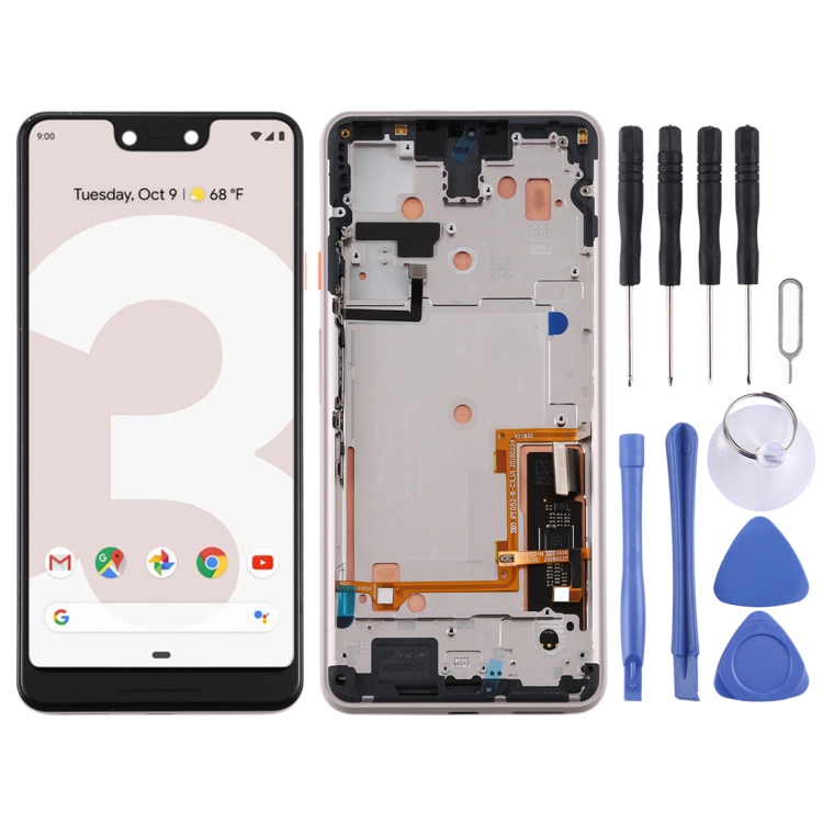 

LCD Screen and Digitizer Full Assembly with Frame for Google Pixel 3 XL (Gold)