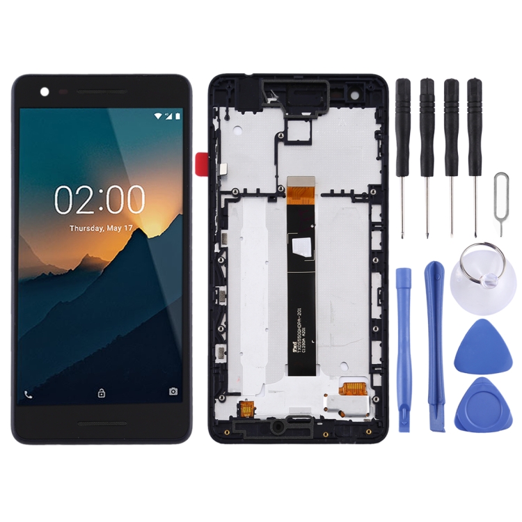 

LCD Screen and Digitizer Full Assembly with Frame for Nokia 2.1(Black)