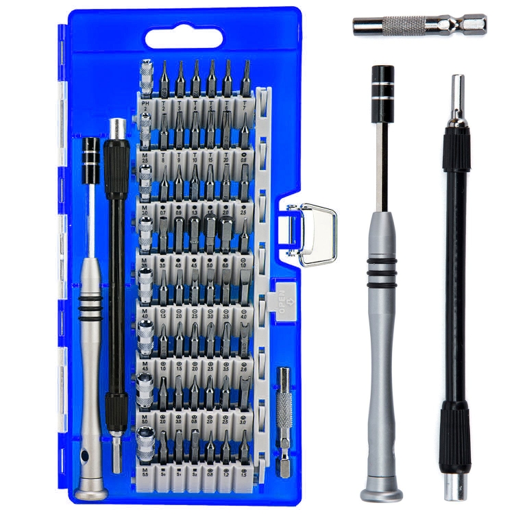 

60 in 1 S2 Tool Steel Precision Screwdriver Nutdriver Bit Repair Tools Kit(Blue)