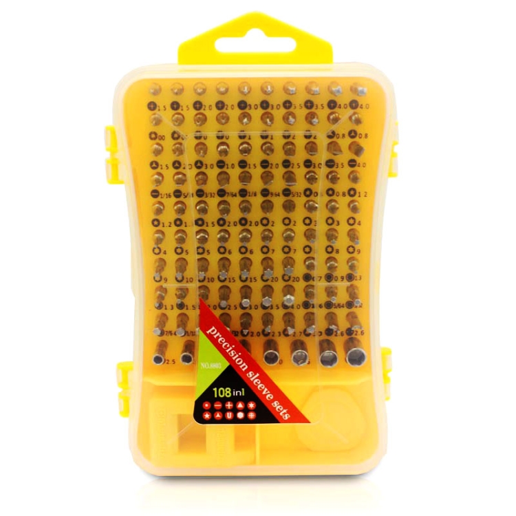 

108 in 1 S2 Tool Steel Precision Screwdriver Nutdriver Bit Repair Tools Kit