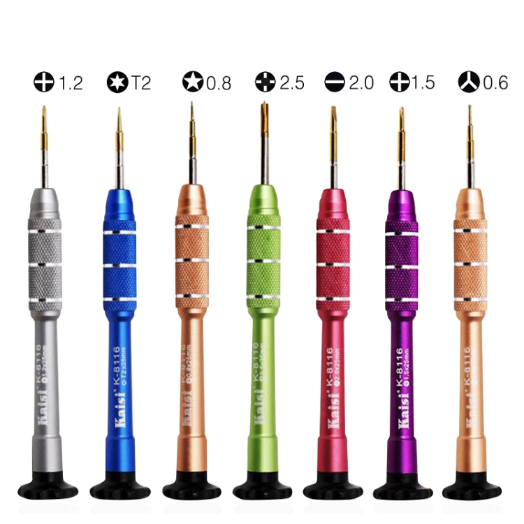 

Kaisi K-8116 7 in 1Precision Screwdriver Multifunctional Repair Tools Smartphone Screw Open Repair Tool Set