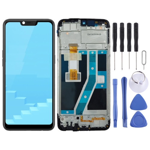 

LCD Screen and Digitizer Full Assembly With Frame for OPPO Realme C1(Black)
