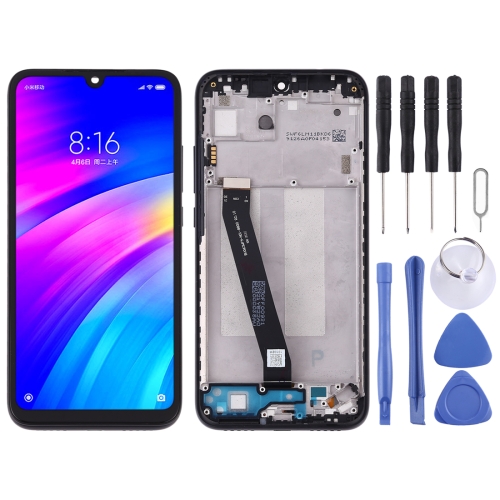 LCD Screen and Digitizer Full Assembly with Frame for Xiaomi Redmi 7(Black)