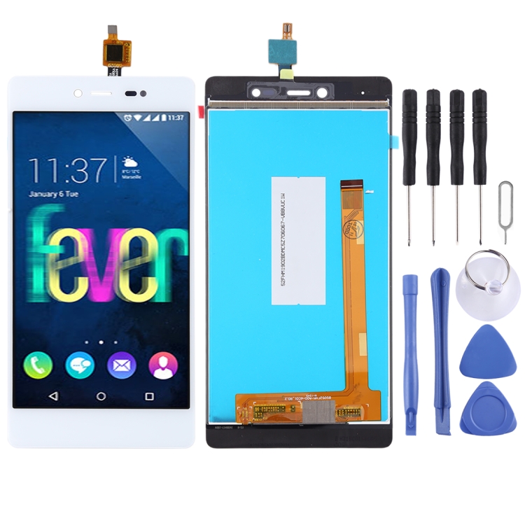 

LCD Screen and Digitizer Full Assembly for Wiko Fever 4G (White)