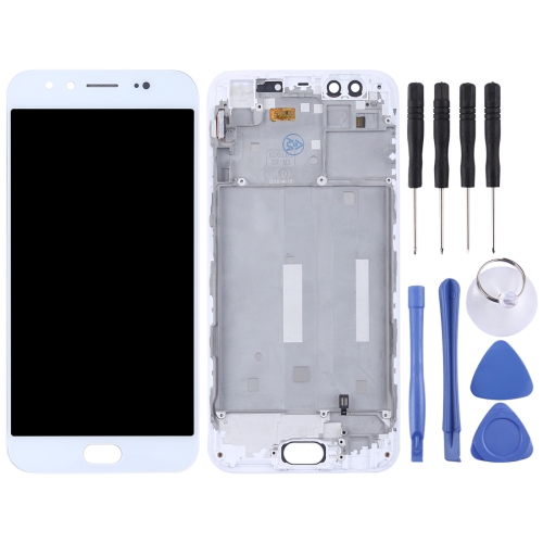 

TFT Materials LCD Screen and Digitizer Full Assembly with Frame for Vivo X9(White)