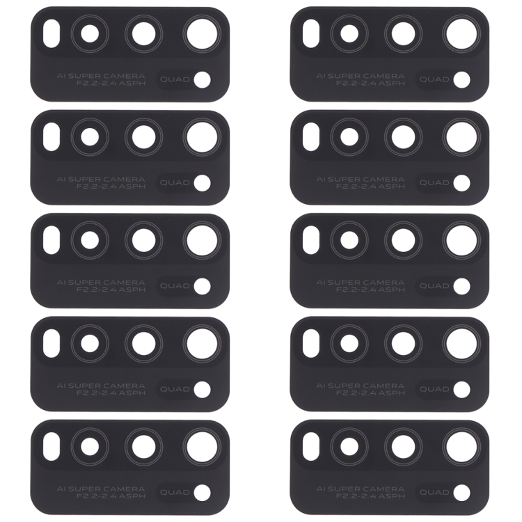 

10 PCS Back Camera Lens for Vivo Y50 (Black)