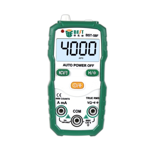 

BEST BST-58F Full Automatic Range Multimeter Without Shift Intelligent Identification Digital Multimeter Household Mini Electrical Instrument