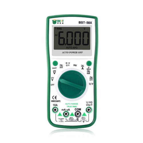 

BEST BST-58X Multi-function Digital Multimeter Automatic Range Four Position Semi Backlight Display Intelligent Anti Burning