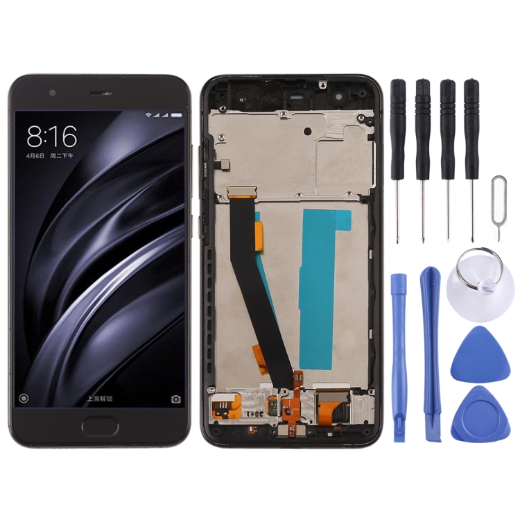 

LCD Screen and Digitizer Full Assembly with Frame for Xiaomi Mi 6(Black)