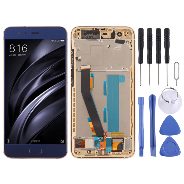 

LCD Screen and Digitizer Full Assembly with Frame for Xiaomi Mi 6(Blue)